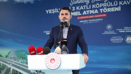 Bakan Kurum, Şahinbey 3 Katlı Köprülü Kavşak projesinin temelini attı