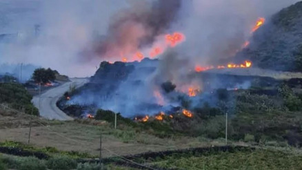 İtalyanın Pantelleria Adası’nda orman yangını