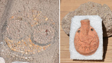 Pergamon kazılarında ampulla denilen hacı şişesi bulundu