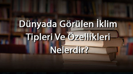 Dünyada Görülen İklim Tipleri Ve Özellikleri Nelerdir Dünyada Görülen İklim Tipleri Ve Bitki Örtüsü