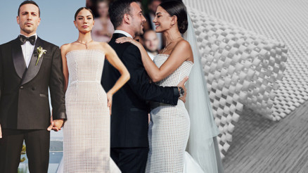 Demet Özdemirin gelinliği, Oğuzhan Koçun ayakkabıları olay oldu: Halı kaydırmaz mı o