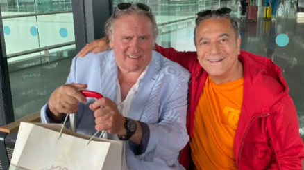 Sürpriz karşılaşma Mehmet Ali Erbil ve Gérard Depardieu bir arada...