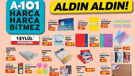 A101 okul ve kırtasiye malzemeleri raflarda A101 aktüel ürünler kataloğu 1 Eylül 2022 defter, kalem, çanta, boyalar... A101 okul ve kırtasiye malzemeleri raflarda A101 aktüel ürünler kataloğu 1 Eylül 2022 defter, kalem, çanta, boyalar...