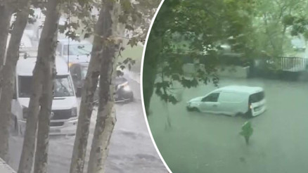 Meteorolojiden sağanak uyarısı... İstanbulda kuvvetli yağış: Yollar göle döndü, araçlar mahsur kaldı