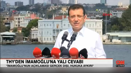 THY’den İmamoğlu’na Yalı cevabı: İmamoğlu’nun açıklamaları gerçek dışı THY’den İmamoğlu’na Yalı cevabı: İmamoğlu’nun açıklamaları gerçek dışı
