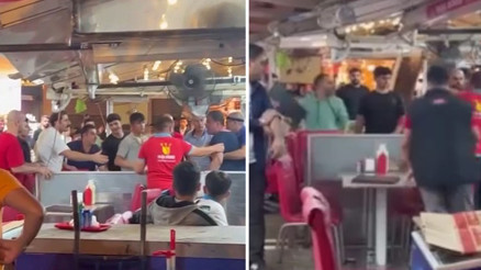 Beyazıt’ta esnaf ile müşterinin ‘hesap’ kavgası kamerada