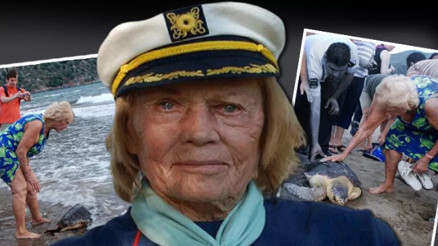 Carettaların annesi Kaptan June olarak tanınan June Haimoff anısına yapılan anıt açıldı