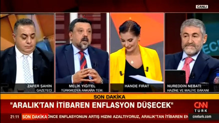 Bakan Nebati CNN Türkte açıkladı: Aralıktan itibaren enflasyon düşecek