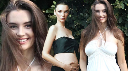 Güzel oyuncu 6 aylık hamile... Oğlunun ismi belli oldu