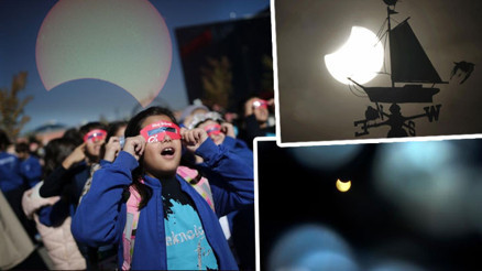 Parçalı Güneş tutulması Türkiyeden böyle gözlemlendi... İşte tutulmadan kareler