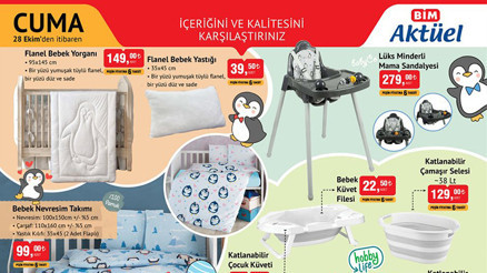 BİM AKTÜEL ÜRÜNLER KATALOĞU 28 Ekim 2022 Cuma yayımlandı BİMde bu hafta bebek ürünleri indirimde