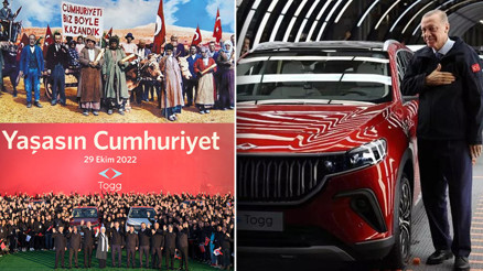 Uşaktan Gemlike Yaşasın Cumhuriyet O iki fotoğrafın sırrı: Erdoğandan Togg çalışanlarına tarihi sözler