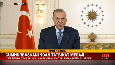 Cumhurbaşkanı Erdoğandan tatbikat mesajı yayınlandı