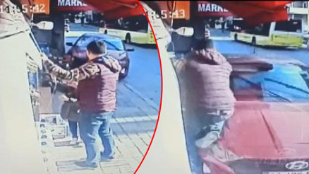 Direksiyon dersi alan sürücü kaldırımdaki baba ile kızına çarptı