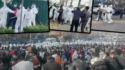 Çin’de iPhone fabrikasında protesto