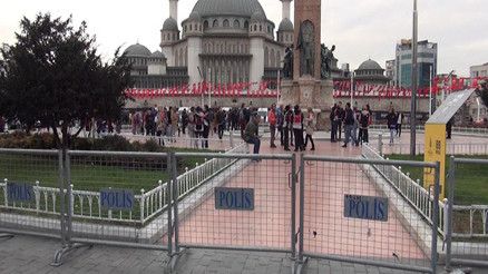 Taksimde yoğun güvenlik önlemi
