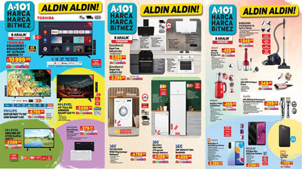 A101 8 ARALIK AKTÜEL ÜRÜNLER KATALOĞU: A101’de otomobil ürünleri, beyaz eşya, çay makinesi ve teknoloji ürünleri satışa çıkıyor…