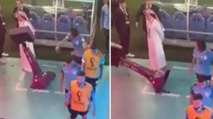 2022 Dünya Kupasında Edinson Cavani çıldırdı VAR monitörünü devirdi...