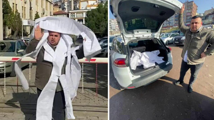 İlginç görüntü 120 makbuzla böyle vergi ödemeye davet etti