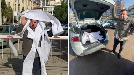 10 metre uzunluğundaki 120 makbuzu gösterip herkesi vergi ödemeye davet etti