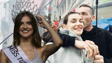Miss Turkey güzeli sevgilisi ile Pariste... İşte aşkın ilk fotoğrafı