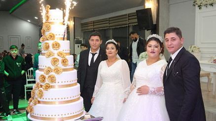 Orduda tek yumurta ikizleri, iki kız kardeşle evlendi