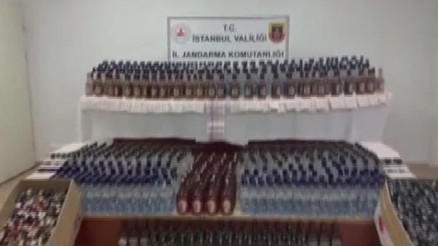 Jandarma operasyonunda binlerce litre sahte içki ele geçirildi