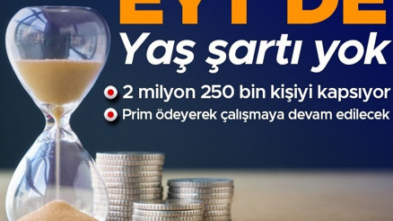 EYTDE SON DURUM: 2 milyon 250 bin kişinin emekli olacağı EYT şartları açıklandı...  EYT için yaş şartı olmayacak... İşte madde madde EYT düzenlemesinin ayrıntısı