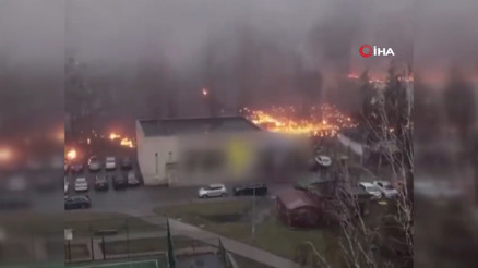 Ukraynada helikopter düştü İlk görüntüler