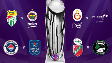 Basketbolda Türkiye Kupası kuraları çekildi Zorlu eşleşmeler...