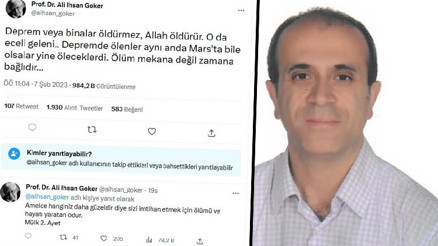 Profesörün Deprem öldürmez paylaşımına idari soruşturma