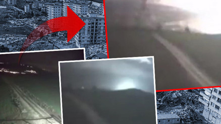 Osmaniyede 7.7lik depremde dağın sarsıldığı anlar kamerada