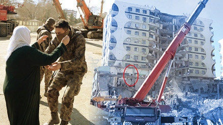 Kendisini kurtaran ekipteki polise gözyaşlarıyla sarıldı: Sırtını kırarım dedim, bir şey olmaz sen benim annemsin dedi’