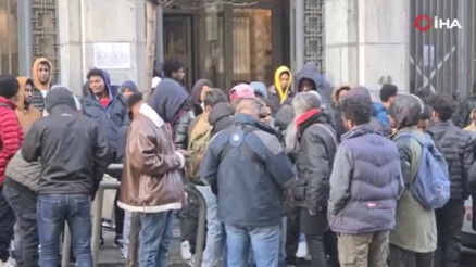 Belçikada sığınmacılar sokağa atıldı