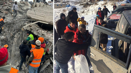 Off-roadcular, deprem bölgesinde zamanla yarışa ışık oldu Off-roadcular, deprem bölgesinde zamanla yarışa ışık oldu