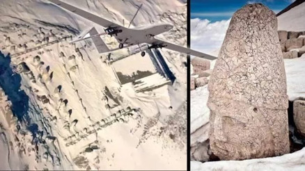 Nemrut’a havadan kontrol