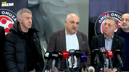 TFF Başkanı Büyükekşi ve kulüp başkanları Beşiktaşta ’Omuz Omuza’