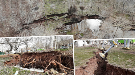 Adıyaman’da binlerce ton toprak kaydı, gölün su seviyesi yükseldi
