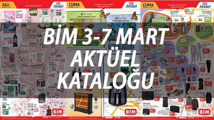 BİM AKTÜEL KATALOĞU 3-7 Mart 2023 || BİM’de bu hafta neler, hangi ürünler var Fastfryer, elektrikli ısıtıcı, süpürge satışa çıkıyor…İşte hafta içi ve hafta sonu fırsatları BİM AKTÜEL KATALOĞU 3-7 Mart 2023 || BİM’de bu hafta neler, hangi ürünler var Fastfryer, elektrikli ısıtıcı, süpürge satışa çıkıyor…İşte hafta içi ve hafta sonu fırsatları