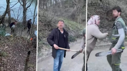 Kemerburgazda piknik alanında dehşet dolu anlar Balta ve sopalarla saldırıya uğradılar