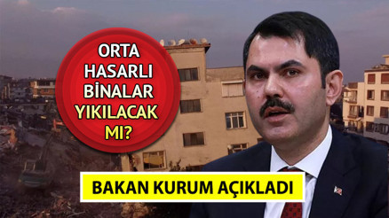Bakan Kurum açıkladı Orta hasarlı binalar yıkılacak mı, ne zaman yıkılacak 658 binden fazla binayı yapıp teslim edeceğiz