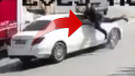 Skuterla ters yöne girdi, otomobilin çarpmasıyla havada takla attı