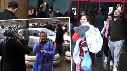 Kahramanmaraşta, hastanede deprem paniği kamerada