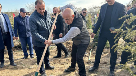 Bakan Kirişci, depremde ölen vatandaşlar için fidan dikti
