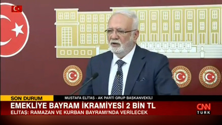 Emekliye bayram ikramiyesi 2 bin TL