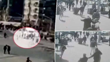 Kapkaççıya çay bardağı fırlatıp çelme taktılar