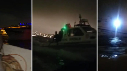 İstanbulda Sahil güvenlikten kaçak midye kovalamacası