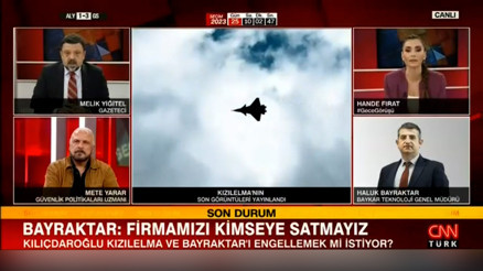 Baykar Teknoloji Genel Müdürü Haluk Bayraktar, CNN TÜRK ekranında açıklamalarda bulundu