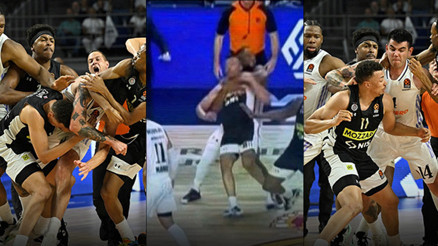 Real Madrid-Partizan randevusunda tarihi kavga Hakemler maçı erken bitirdi