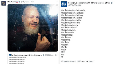 Rus Dışişlerinden İngiliz Dışişlerine ‘Assange’ göndermesi